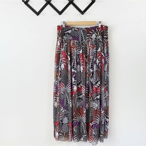 Farm Rio Anthropologie Tropical Maxi Skirt In Novelty Size Large NWT - Picture 4 of 9